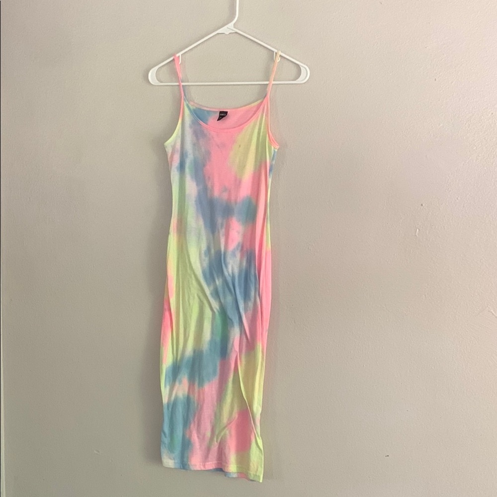 Colorful Tie-Dye  Dress